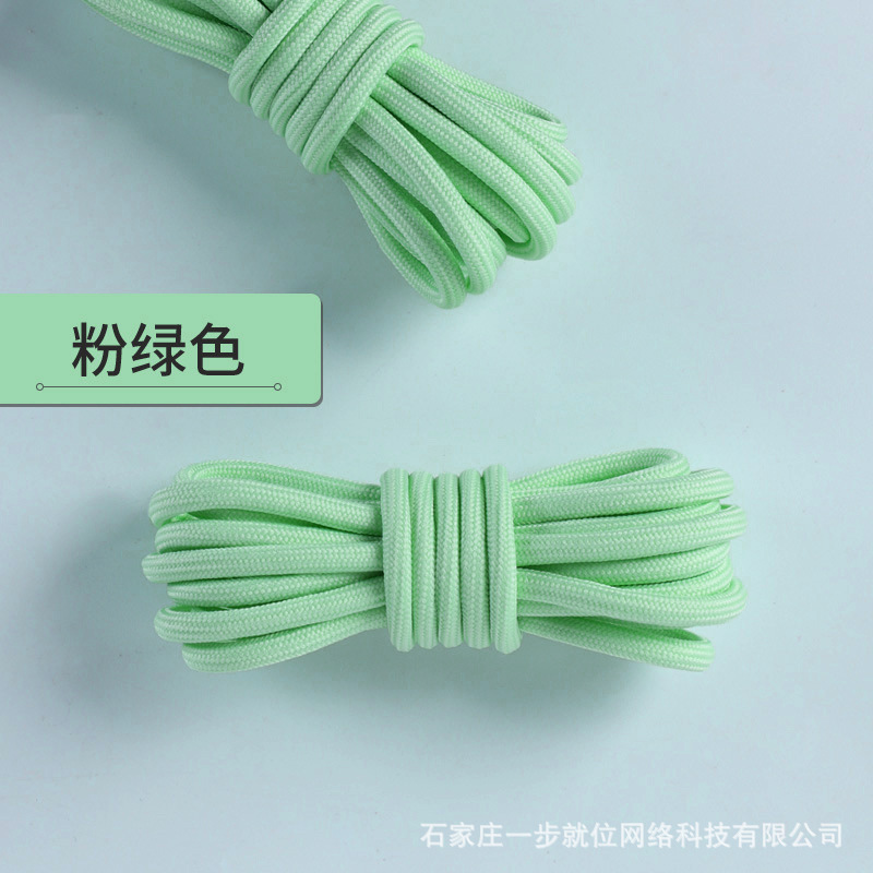 Picture of Wild elephant wholesale coconut shoelace outdoor hiking boots sports basketball shoes black and white color bold round shoelace rope a pair