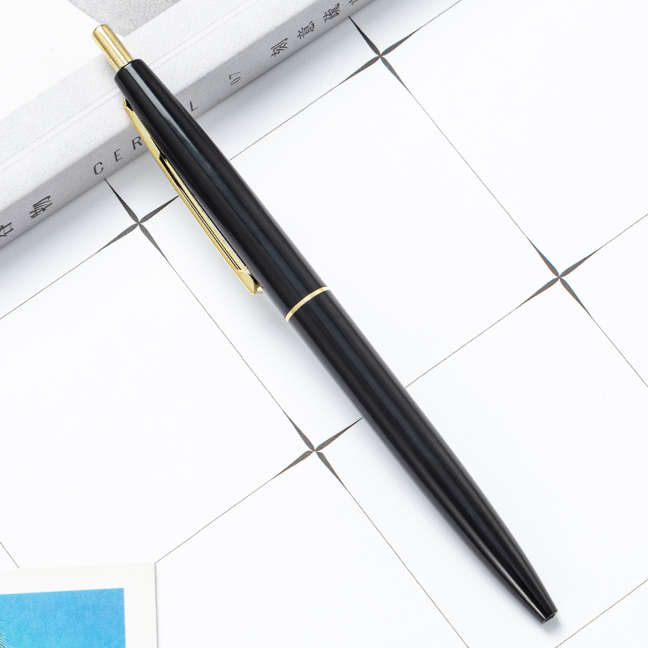 Picture of Press Multi-Color Ballpoint Pen Wholesale Office Stationery Student Plastic Ballpoint Pen Printed Logo Advertising Gift Promotional Pen