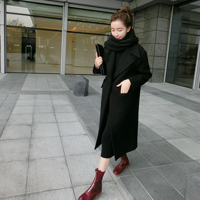 Picture of Foreign trade wholesale 2025 autumn and winter long woolen trench coat women's slim fit slimming knee coat coat clothes
