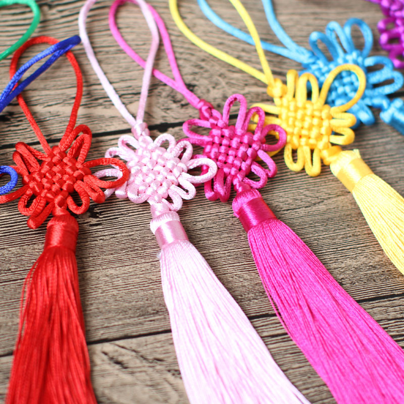 Picture of DIY Chinese knot pendant small size 6 knot handmade tassel tassel Chinese knot special holiday gift wholesale