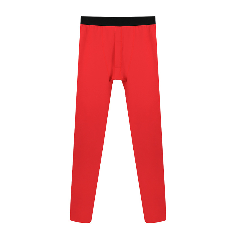 Picture of fleece-lined Thickened Warm Pants Men's Autumn and Winter Cold-proof Underwear Wool Mulberry Silk Trousle Men's Base Pants