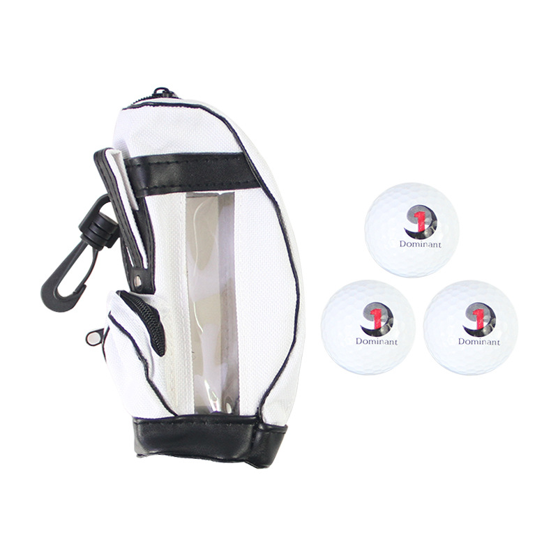 Picture of Golf ball bag PU waterproof fabric nylon material can hold 3 balls golf ball 5 color mini ball bag