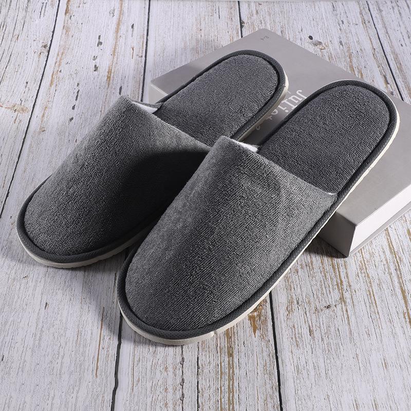 Picture of Hotel Slippers, Guesthouse and B&B Disposable Cotton Slippers, Winter Travel Home Hospitality, Thickeneded Non-Slip Logo Wholesale