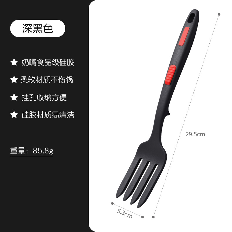 Picture of Amazon Creative Household Multi-function Silicone Cuisine Fork Large Cross-border Spaghetti Fork Fried Noodles Fork