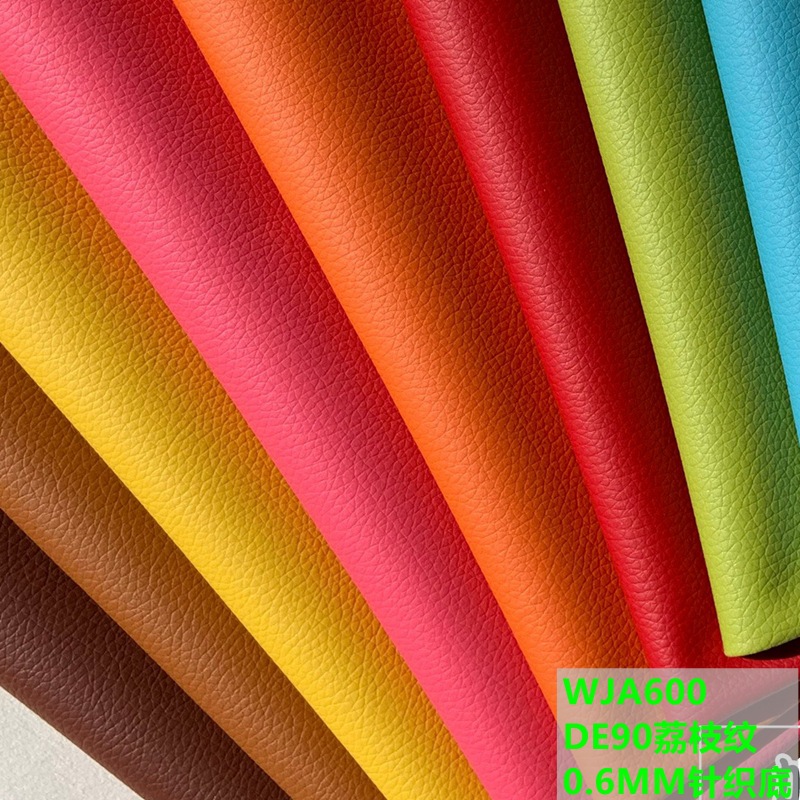 A600 Encrypted Knitted Base Matte De90 Pebbled Pvc Artificial Leather Speaker Leather Sofa Sports Equipment Leather