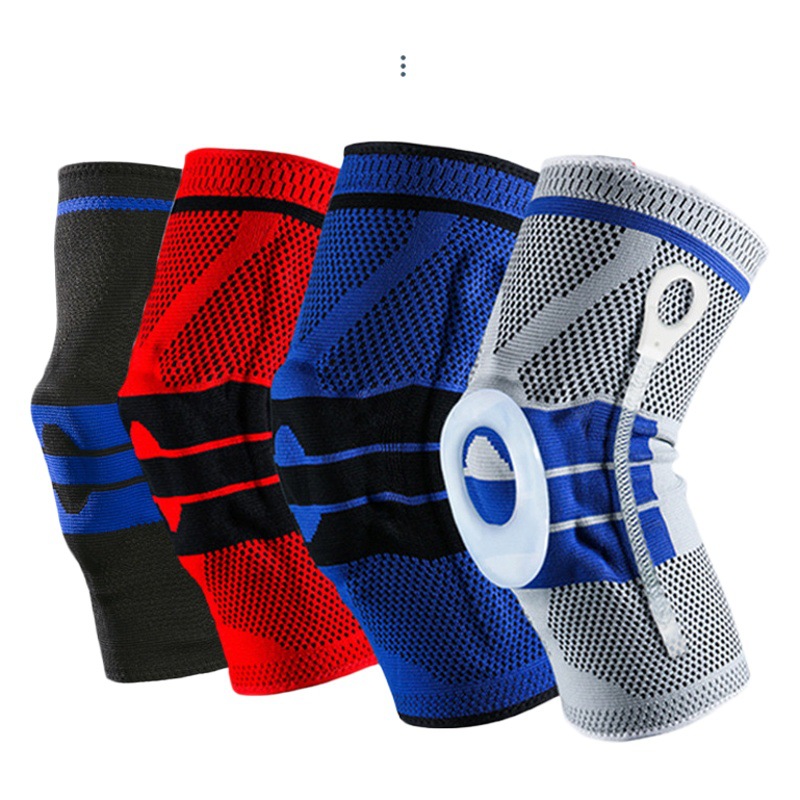 New silicone knee pads spring support basketball sports protective gear mountaineering running fitness outdoor sports silicone knee pads