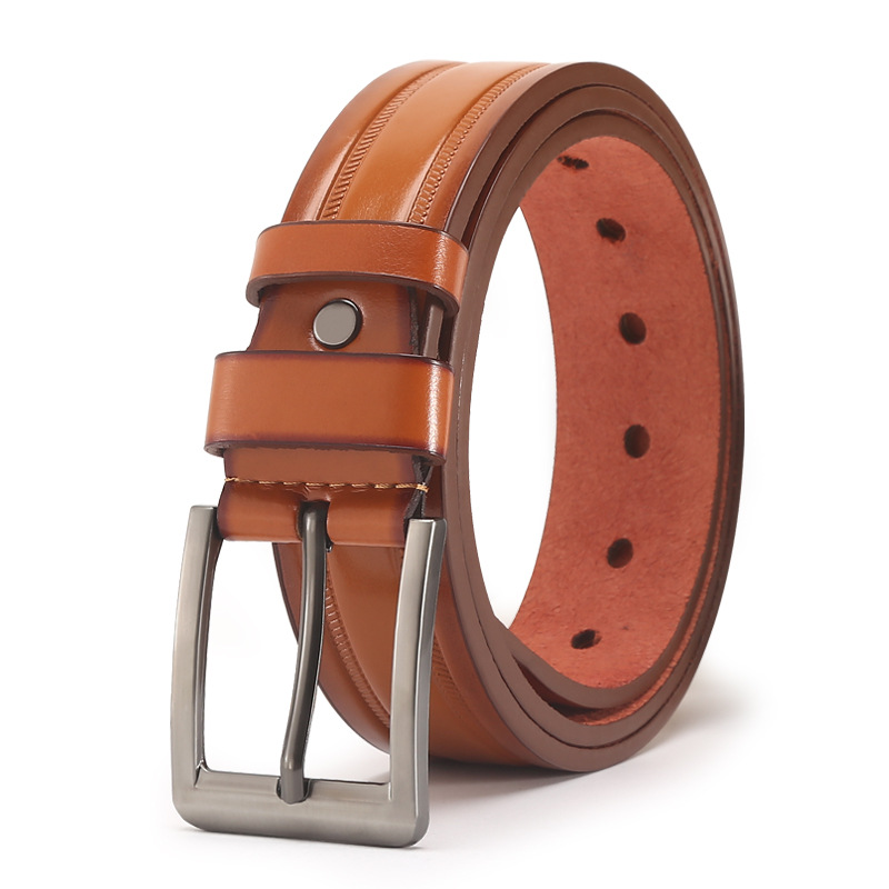 Picture of New European and American casual Joker men's pin buckle belt PU washed microfiber belt pants belt stall supply wholesale