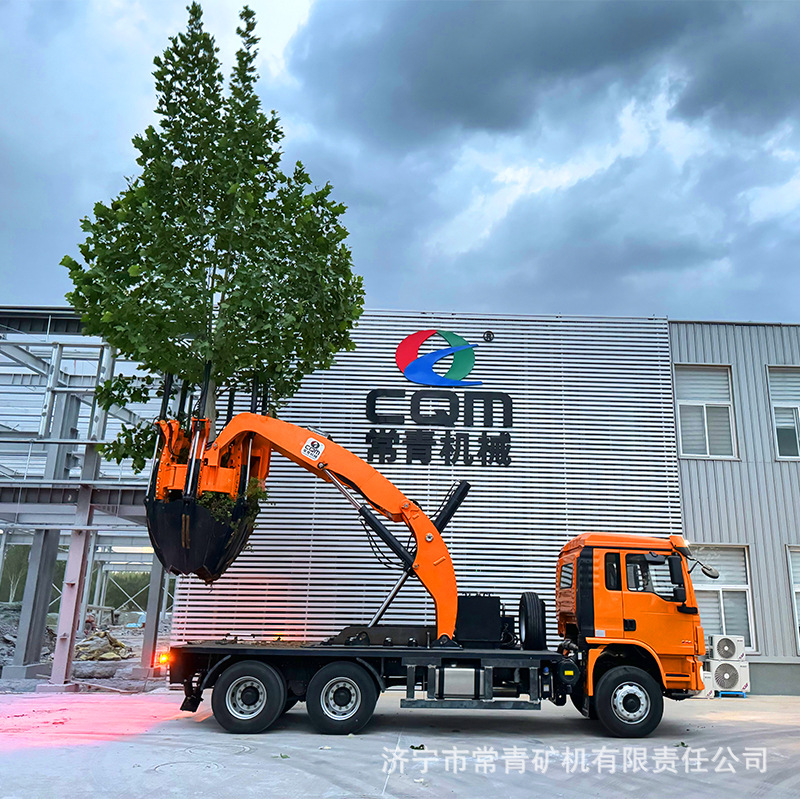 Truck with Tree Digging All-In-One Machine, Large Tree Transplanting Machine, Wheeled Truck Modified Tree Shovel, Export Tree Digging Machine