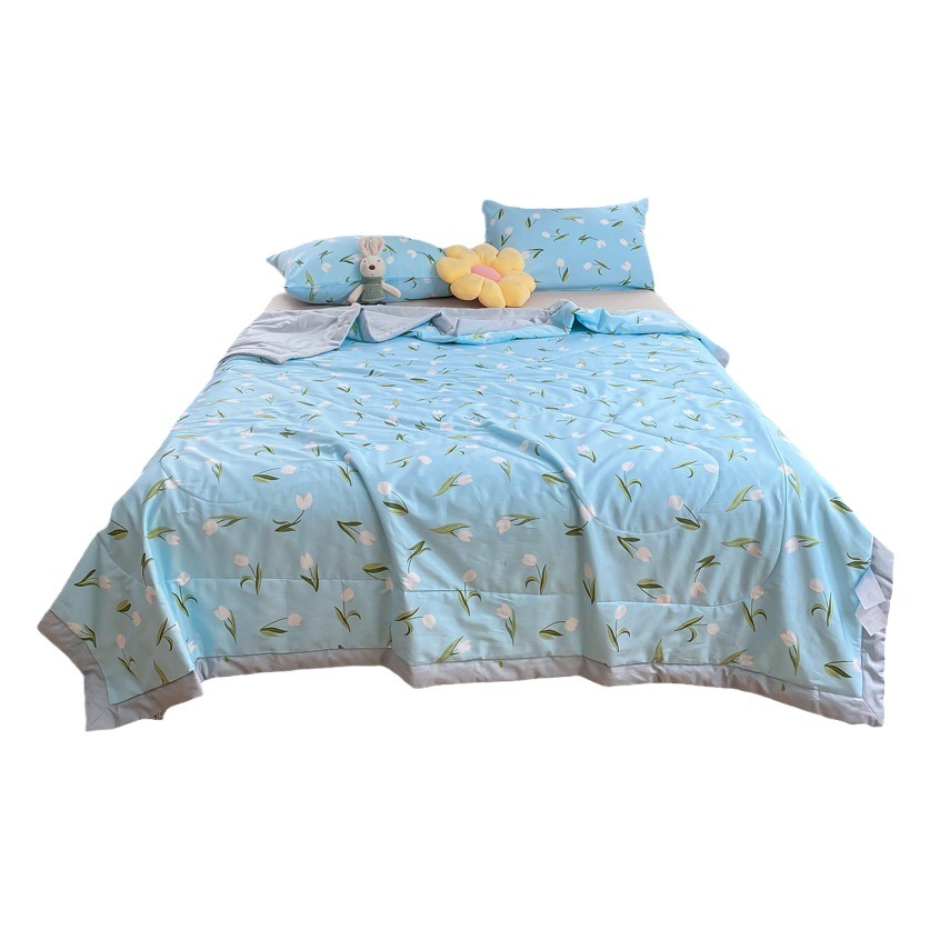 Class A double-sided cotton summer quilt air conditioning quilt 100 cotton summer quilt single-pair machine washable summer thin quilt wholesale
