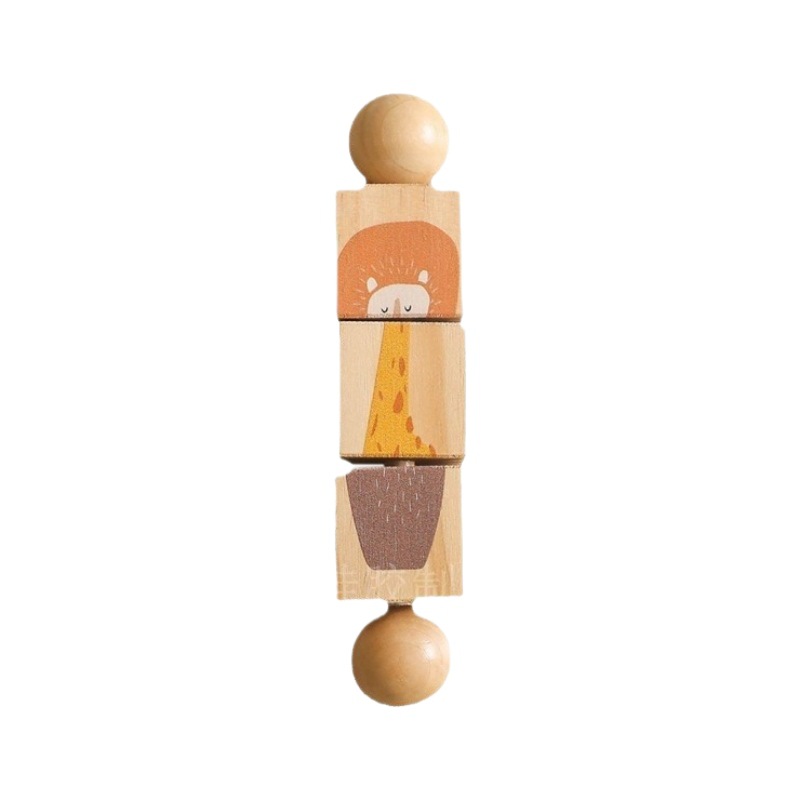 Picture of Children's Educational Rotating Animal Shape Matching Toy Baby's Grasping Bite Rattle Toy Creative Turnaround