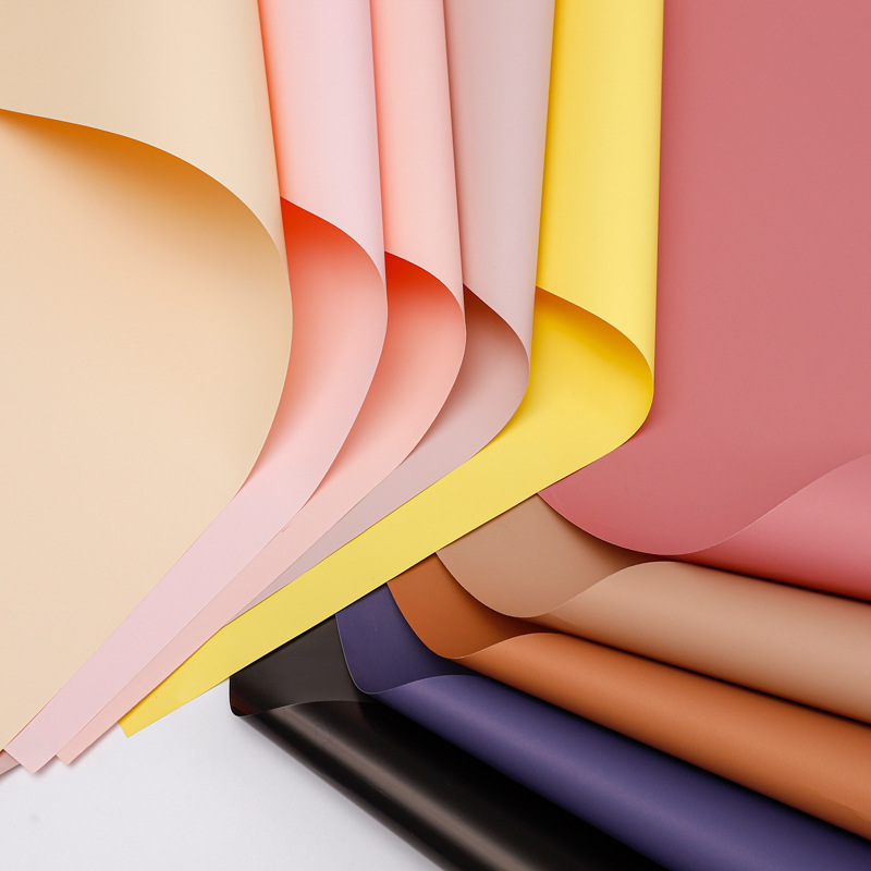 Net red 8.5 silk matte film wrapping paper high setting floral flower packaging material waterproof dopamine thickening materials