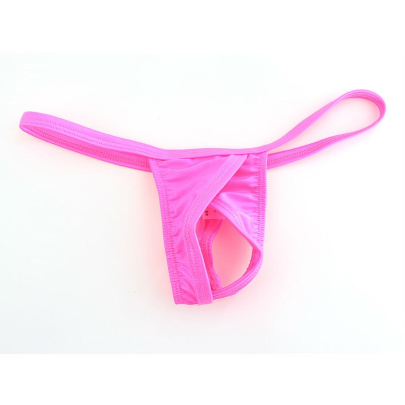 Sexy Temptation Women's Thong T-pants Cute Girl's Open Crotch Teasing Women's Underwear Ice Silk Fabric High Elastic