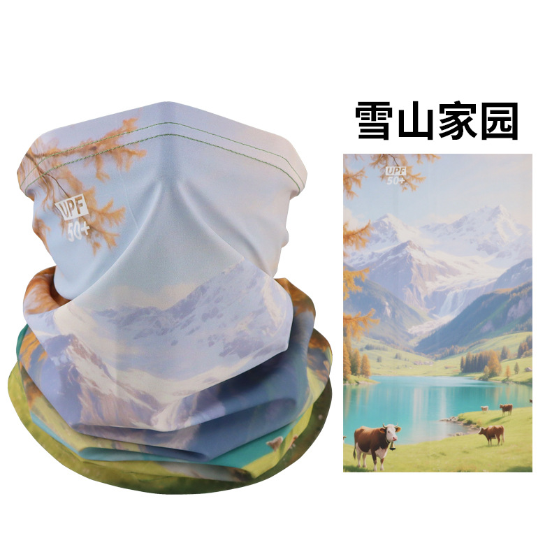 Picture of Sunscreen Mask Riding Sunscreen Collar Men's and Women's Fishing Ice Silk Magic Scarf Summer Scarf Thin Scarf