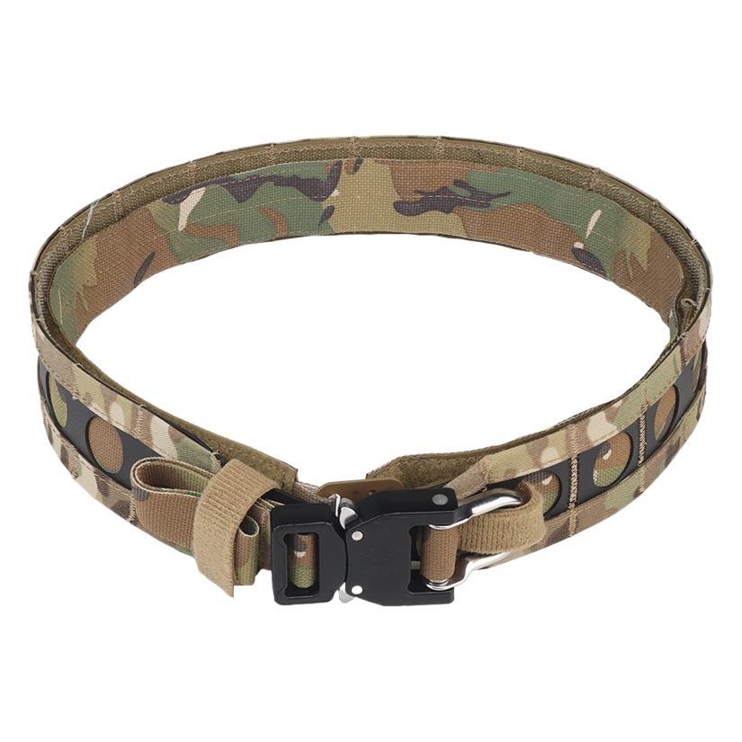 Manniu Lightweight Belt Girdle Cobra Quick Release Quick Release Tactical Metal Buckle Double Layer Cordura