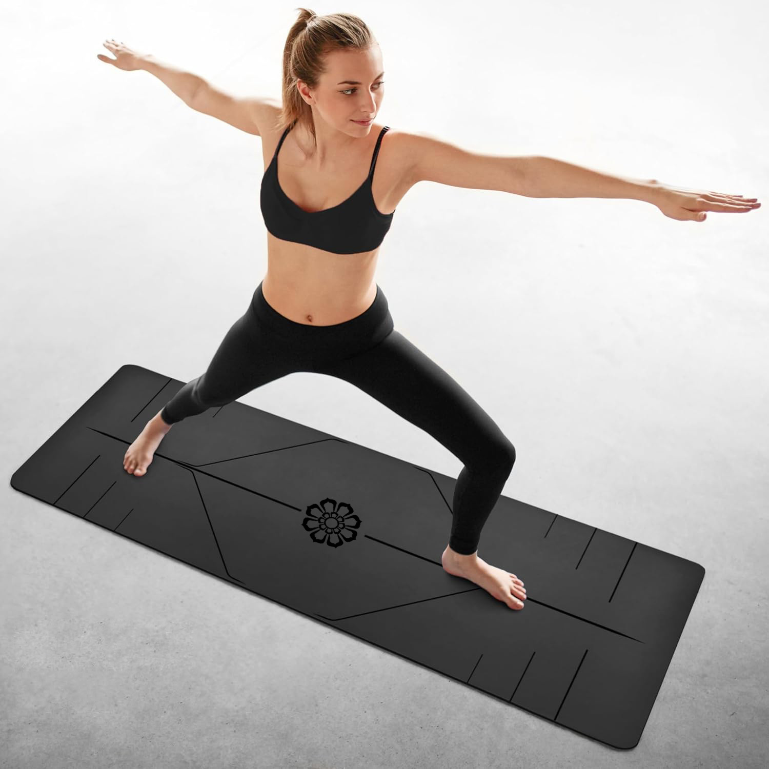 Cross-border yoga mat non-slip natural rubber pu professional fitness home ladies shock absorption sound insulation sports thickened dance