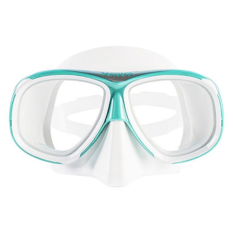 Wave Transparent Silicone Mask Headband Anti-Fog Tempered Glass Adult Swimming Goggles Deep Snorkeling Goggles