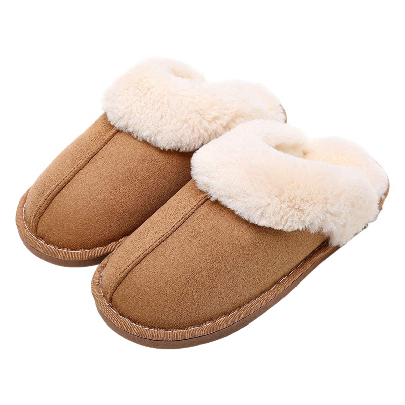 Autumn and Winter household TPR rubber sole slippers men's and women's indoor and outdoor warm slippers cotton slippers wholesale