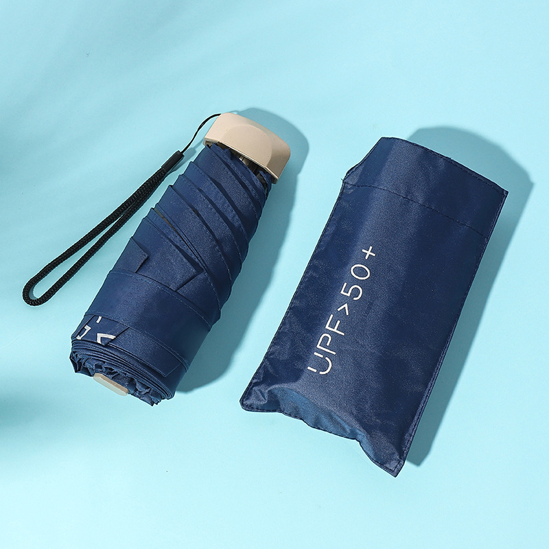 Picture of Sun Umbrella Women 50% off Umbrella Mini Umbrella Pocket Umbrella Sun Protection Uv Protection Parasol Vinyl Sun Umbrella Folding Umbrella