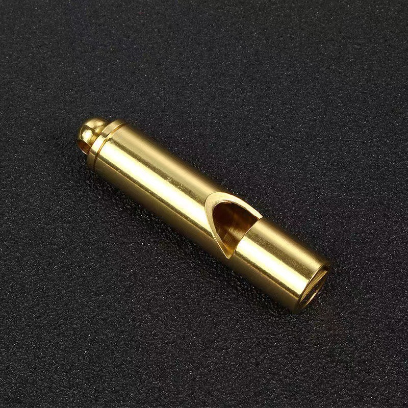 Picture of Loud Compact Brass Whistle Outdoor Survival Equipment Military Fan Supplies Retro Referee Brass Survival Pendant Wholesale