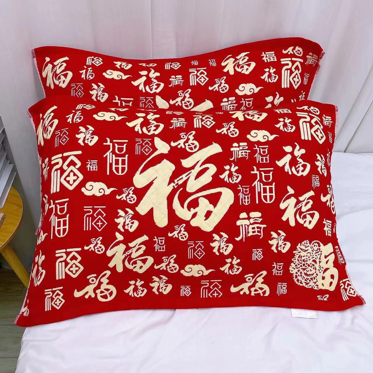 Picture of Household Three-layer High-grade Gauze Full Adult Extra Thickened Single Pillow Headscarf Sweat Absorbing Wholesale Cover Cotton Pillow Towel
