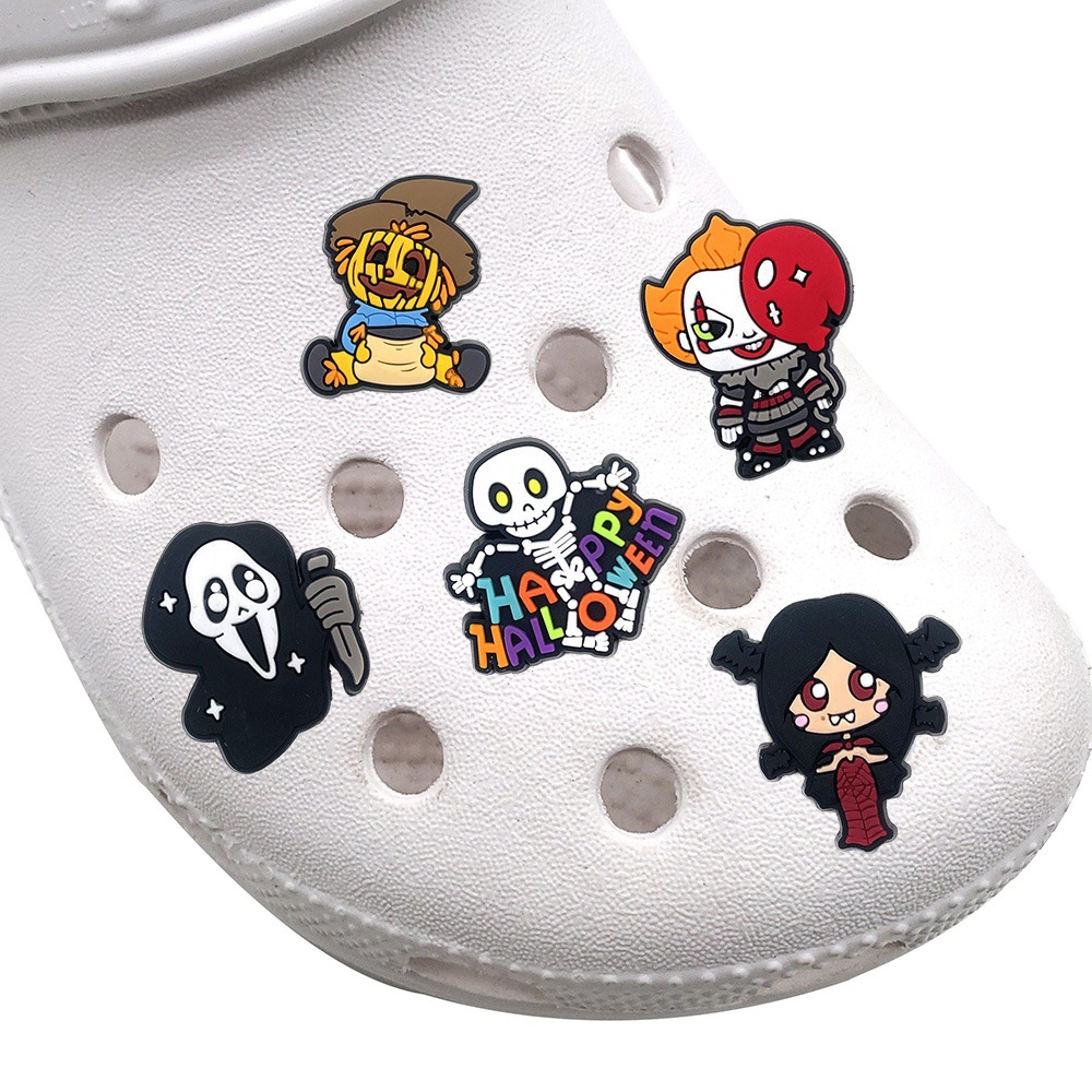 20 suit Cartoon Halloween Series Hole Shoes Shoe Flower Decorative Buckle Personality DIY Garden Shoe Buckle Accessories