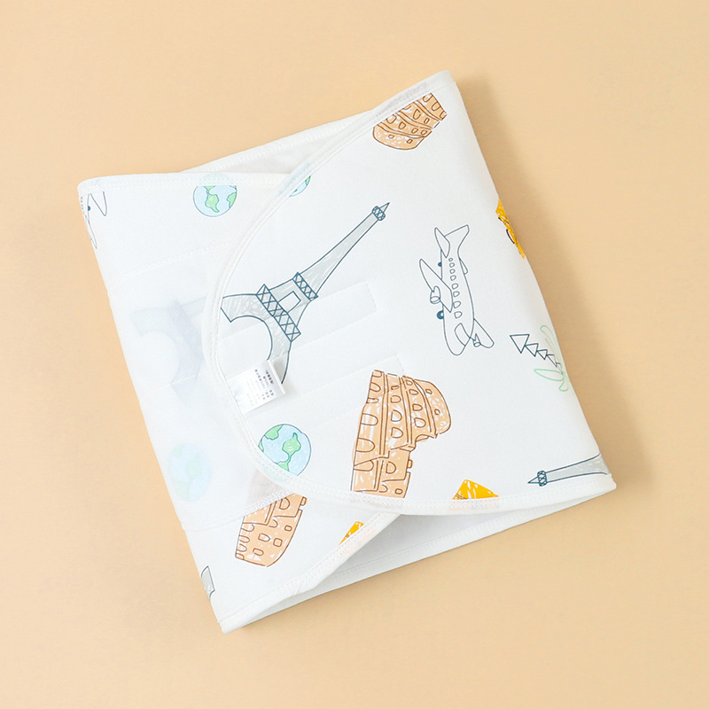 Picture of Baby Anti-Scare Sleeping Bag Spring Autumn and Winter Pure Cotton Newborn Baby Swaddling Towel Wrapping Towel Anti-Scare Sleeping Bag Artifact