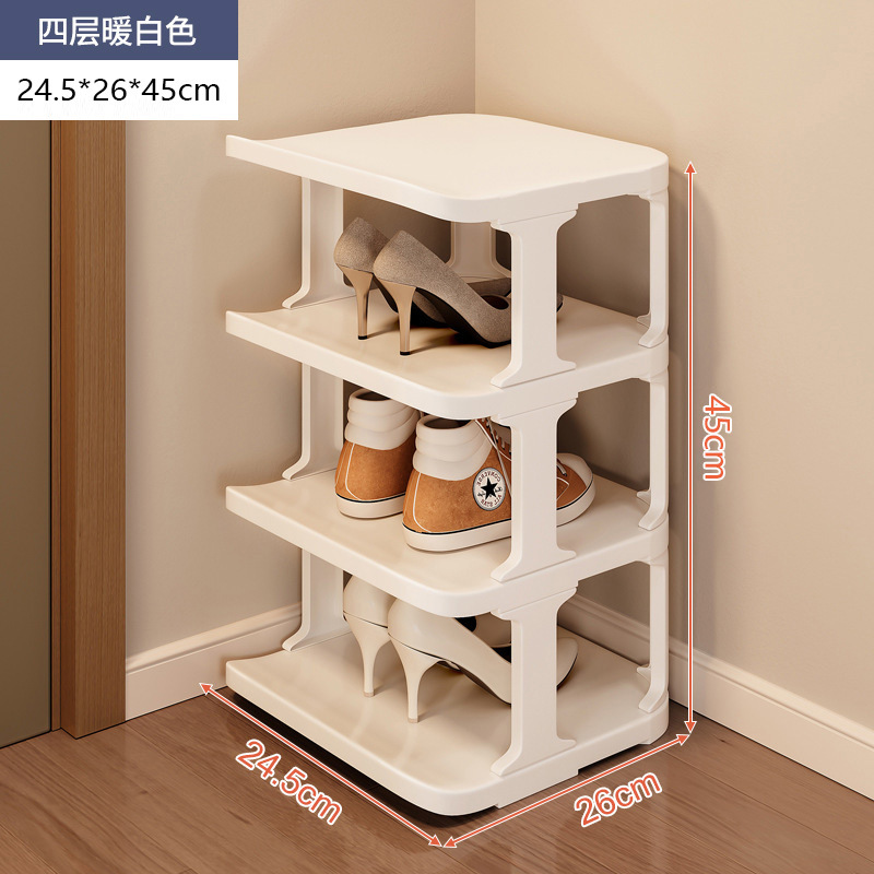 Picture of Simple Dust-proof Small Shoe Rack at Dormitory Door Household Multi-layer Space-saving Installation-free Storage Shoe Cabinet
