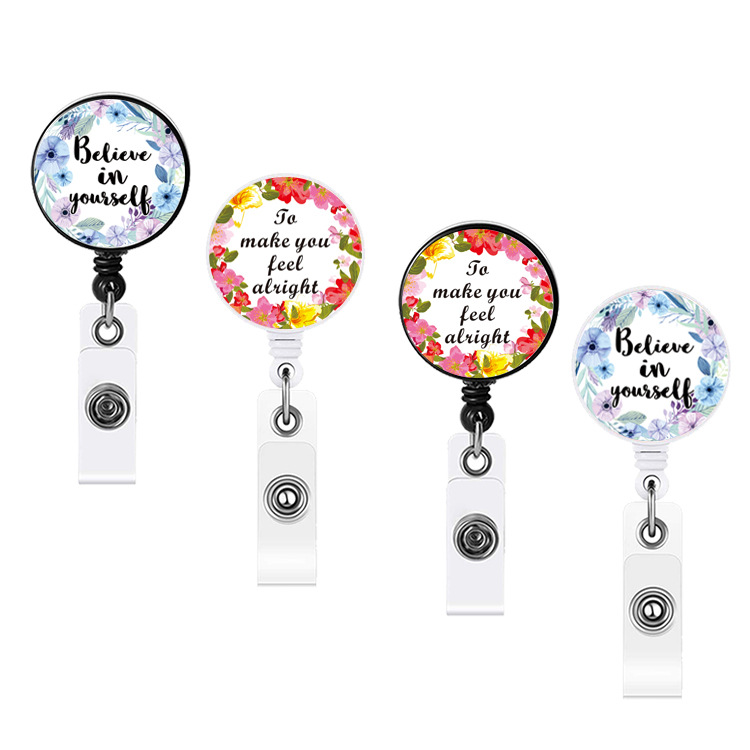 Spot Amazon cross-border hot fresh flowers letters easy pull buckle Christmas telescopic easy pull