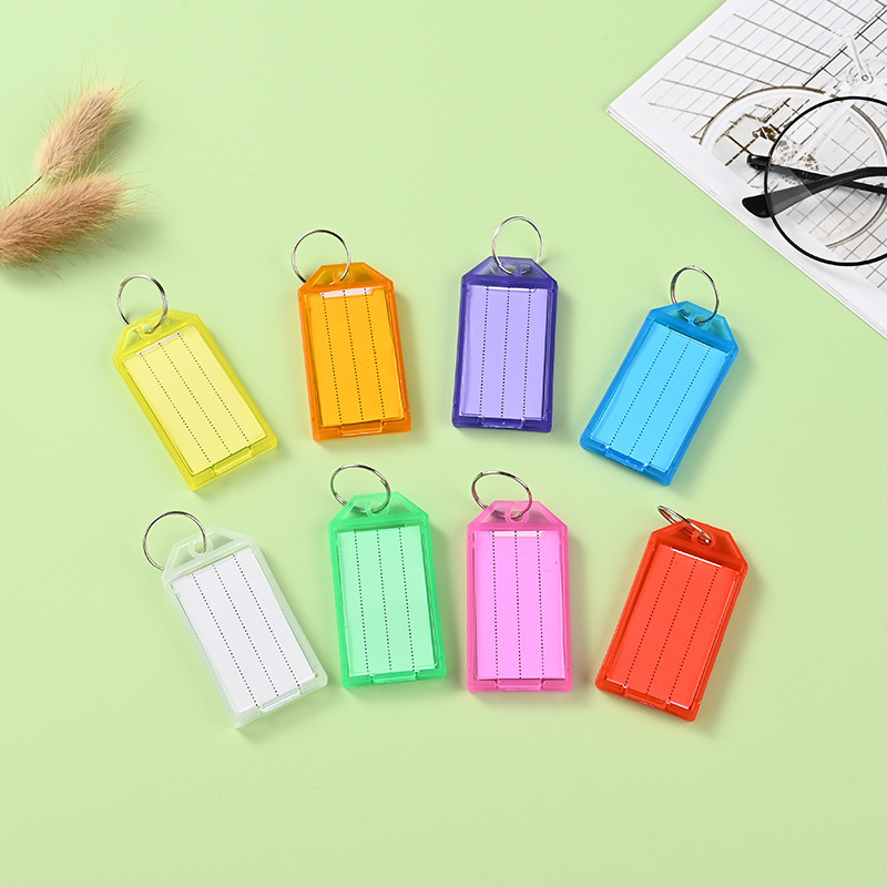Picture of Plastic Key Plate Rental Color Number Plate Key Artifact Label Management Can Mark Plate Key Chain Key Ring