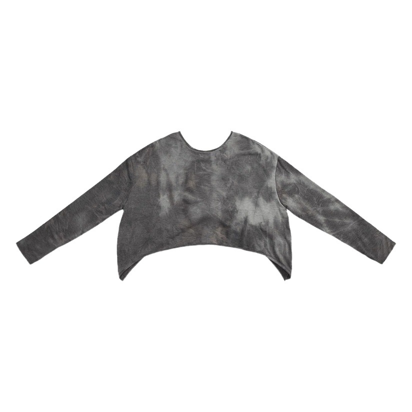 New tie-dyed yoga blouse sexy temperament loose slimming breathable long-sleeved T-shirt running fitness training top