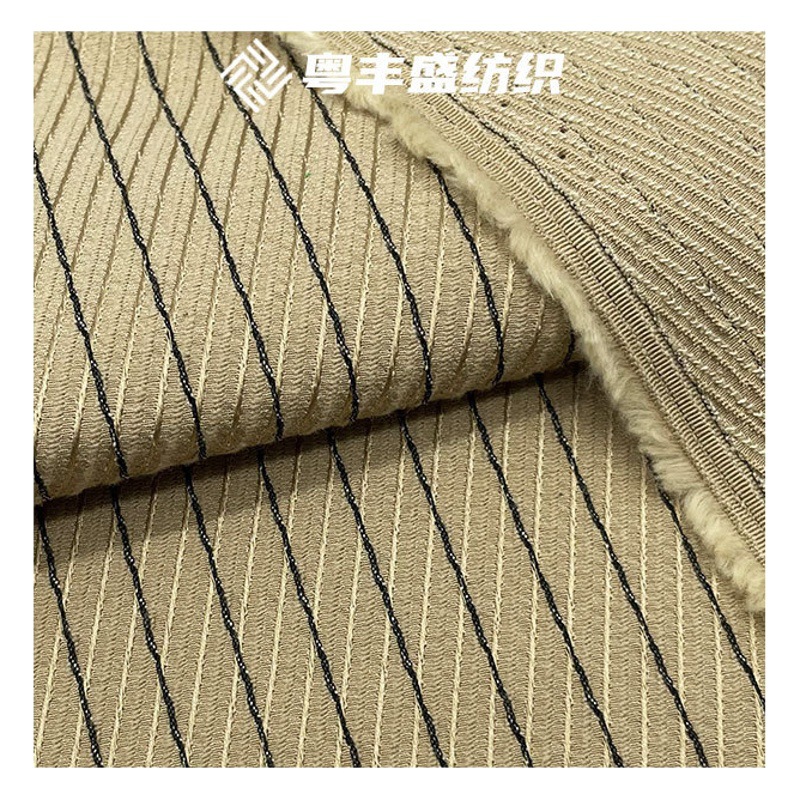 Tr Double-Sided Diagonal Striped Fabric Polyester Rayon Blend Striped High-Quality Suit Professional Suit Pants Fabric