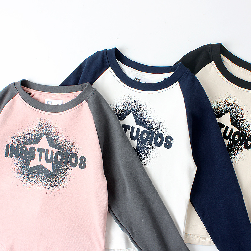Picture of Spring and autumn Korean version of the new girls long sleeve T-shirt big children's Joker short warm jacket children's base shirt wholesale