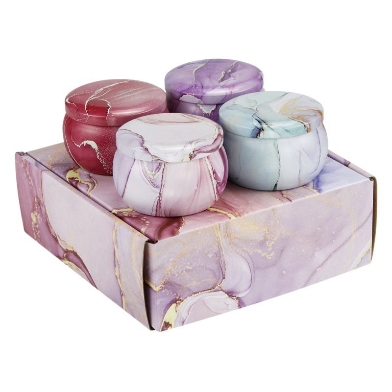 Cross-border source Amazon tin candle home aromatherapy fragrance soy wax National style aromatherapy candle gift box