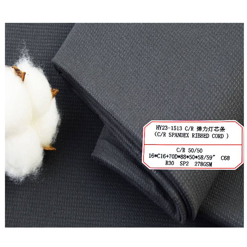 Picture of C/R cotton sticky comfortable elastic corduroy woven clothing wear-resistant overalls top pants fabric
