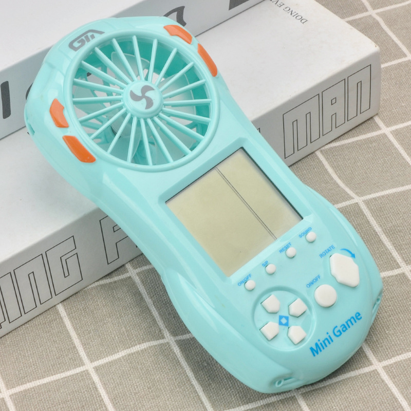Picture of Cross-border Douyin Children's Electric Tetris Game Machine Summer Fan with Lighting Toys Supermarket Gifts