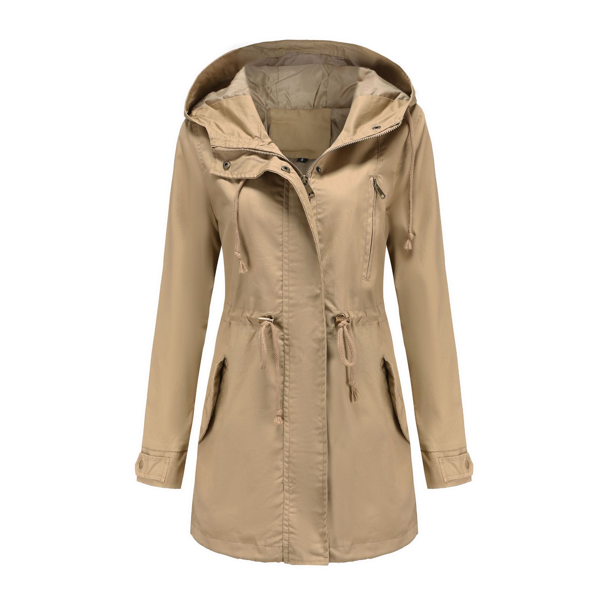 Picture of 2022 New Cotton Hooded Coat Women's Spring and Autumn Coat European and American Large Size Loose Solid Color Cross-border Women's Clothing