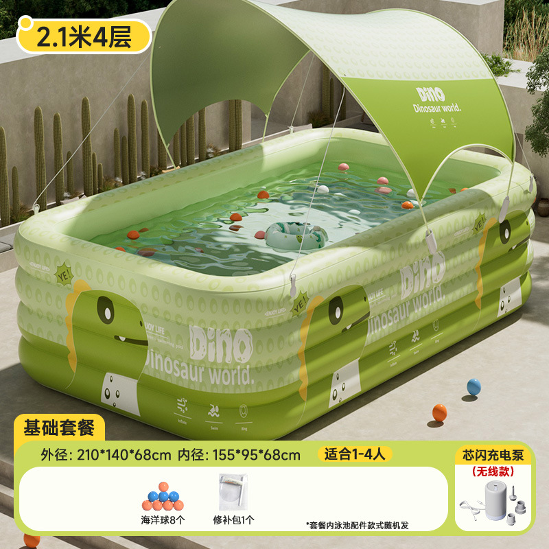 Picture of Inflatable Pool Swimming Pool Children's Inflatable Pool Home Outdoor Large Family Pool Thickened Baby Paddling Pool