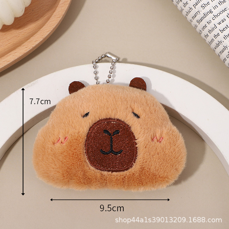 Picture of New Cute Sleepy Nose Capybara Squeaky Plush Pendant Expression Bag Capibala Bag Hanging Ornaments Wholesale