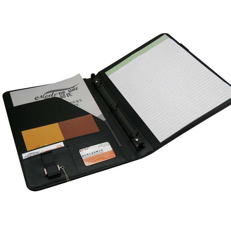Picture of A generation of retail A4 multifunctional loose-leaf folder business office manager clip leather contract clip