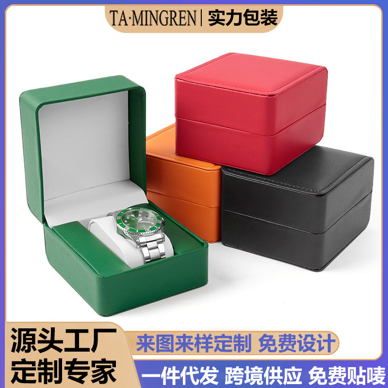 Customized Rounded Corner Watch Box, High-End Watch Storage Box, Watch Packaging Gift Box, Green Watch Box, Cross-Border Supply