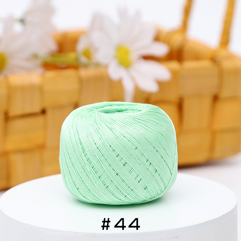 Picture of Warm Color No.10 Lace Strongly Twisted Mercerized Pearl Egyptian Long-staple Cotton Handmade Micro-hook Hand-bow Ball 20g Wool Ball