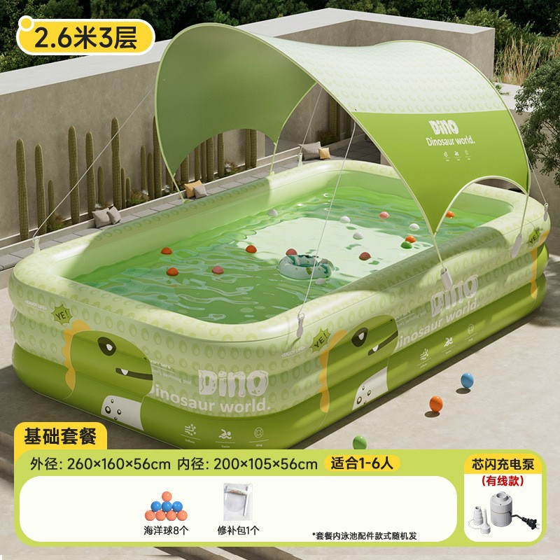 Picture of Children's Inflatable Swimming Pool Baby Indoor Home Swimming Pool Outdoor Large Foldable Children's Swimming Pool