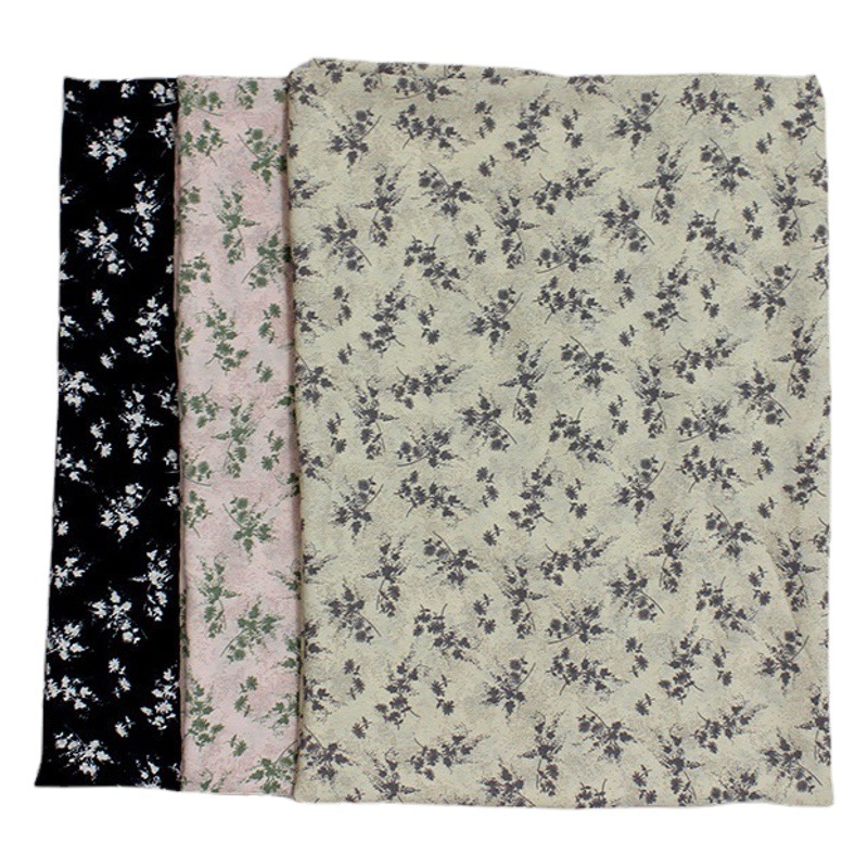 Printed fabric Korean silk fabric chiffon impermeable floral foreign trade e-commerce fashion dress casual hot selling fabric