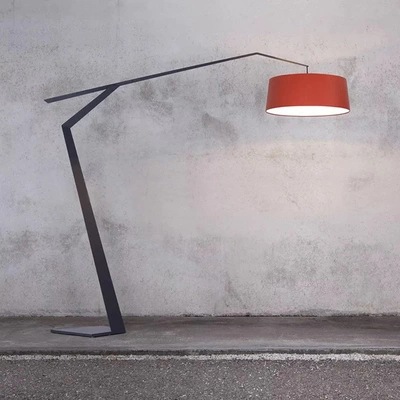 Simple modern hotel lobby atmosphere hardware fishing red art creative designer living room floor lamp