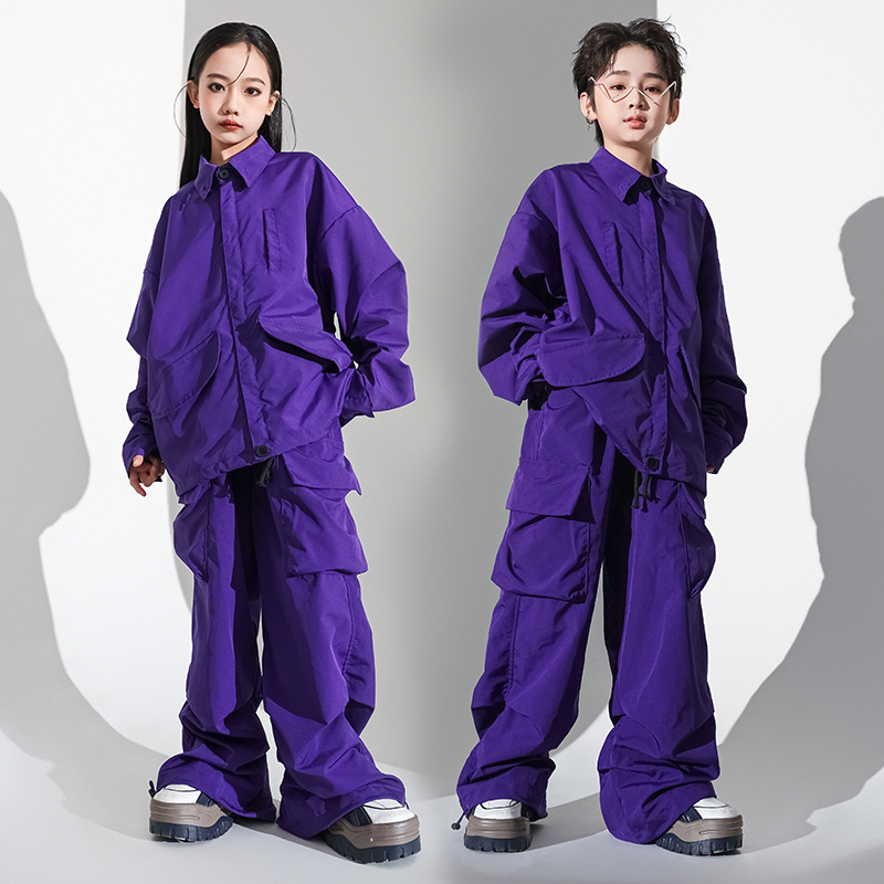 Girls' jazz dance costume handsome Japanese hip hop performance costume suit children's hip hop hiphop catwalk stage fashion