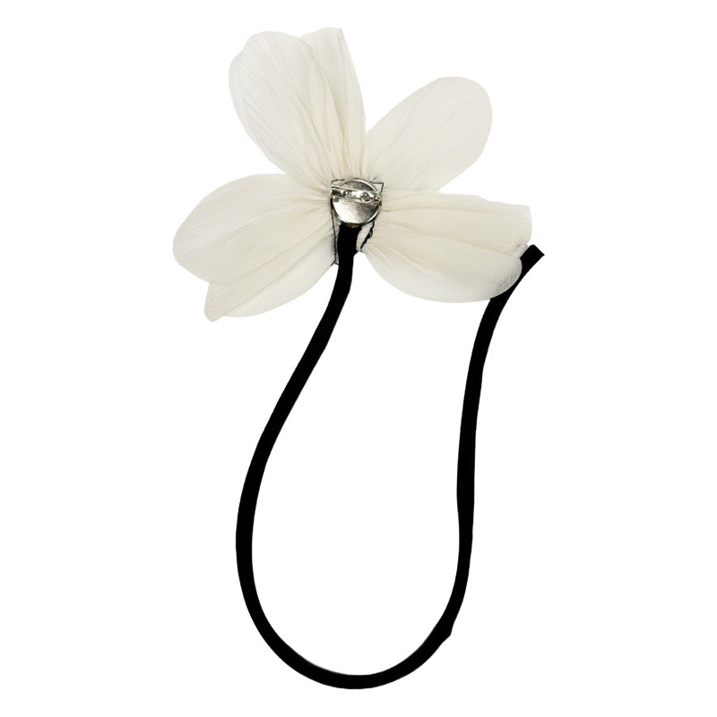 2025 New Live Broadcast Hot-Selling Stereo Mesh Flower Streamer Collar Flower Lotus Leaf Corsage Pin Accessories Decoration