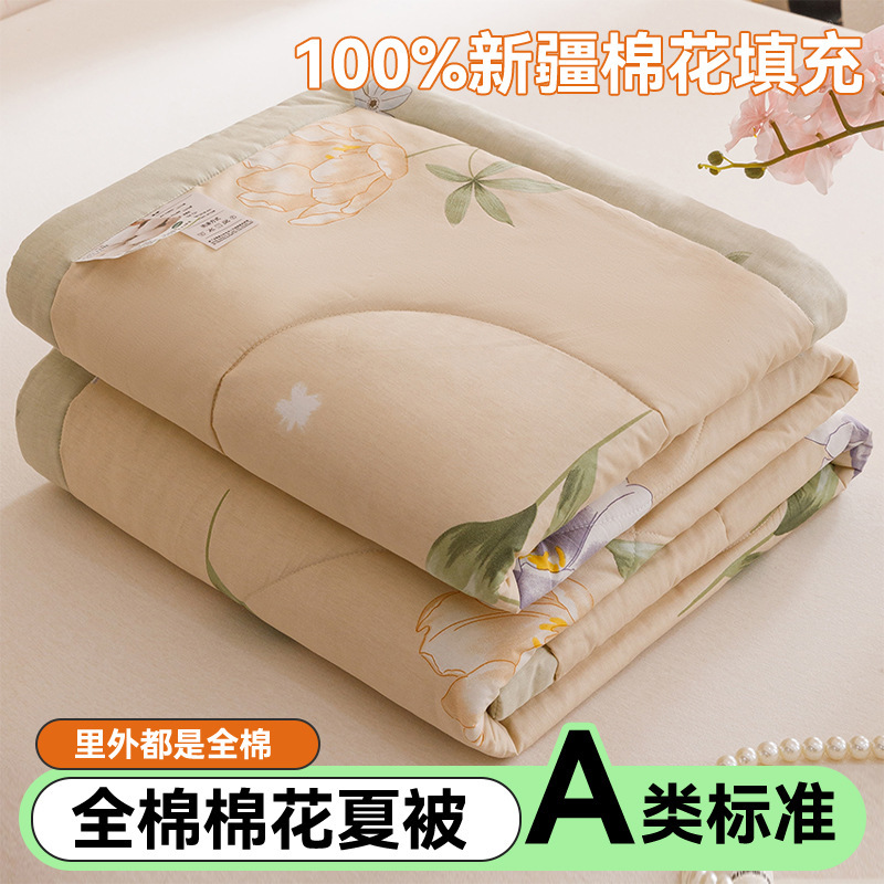 Picture of Class A cotton printed cotton summer quilt cotton washable air conditioner quilt Xinjiang cotton quilt core single double gift quilt