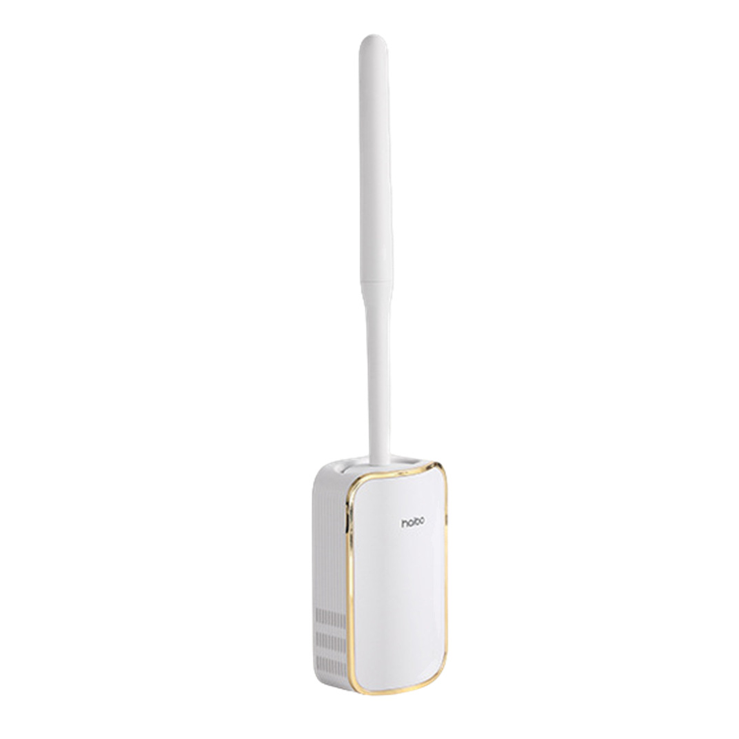 Picture of Silicone Toilet Brush Household No Dead Corner Toilet Brush No Punching Wall-Mounted Bathroom Squat Toilet Cleaning Brush