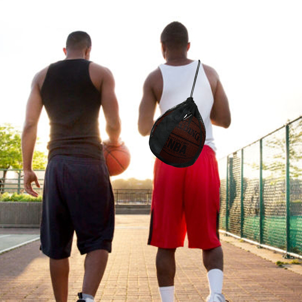NEW Single Ball Mesh Bag Outdoor Sports Game Ball Storage Drawstring Backpack Bag Ball Storage Mesh Bag