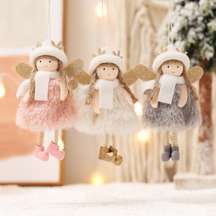 Cross-Border Christmas Decoration New Hat Antlers Girl Christmas Tree Decoration Pendant Small Pendant Christmas